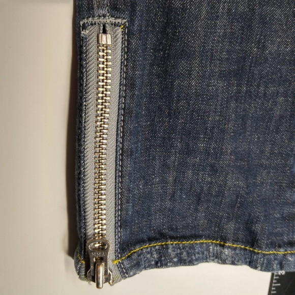 Zara TRF Denim Straight Zipper Jeans Womens 6 A121 - Picture 7 of 7
